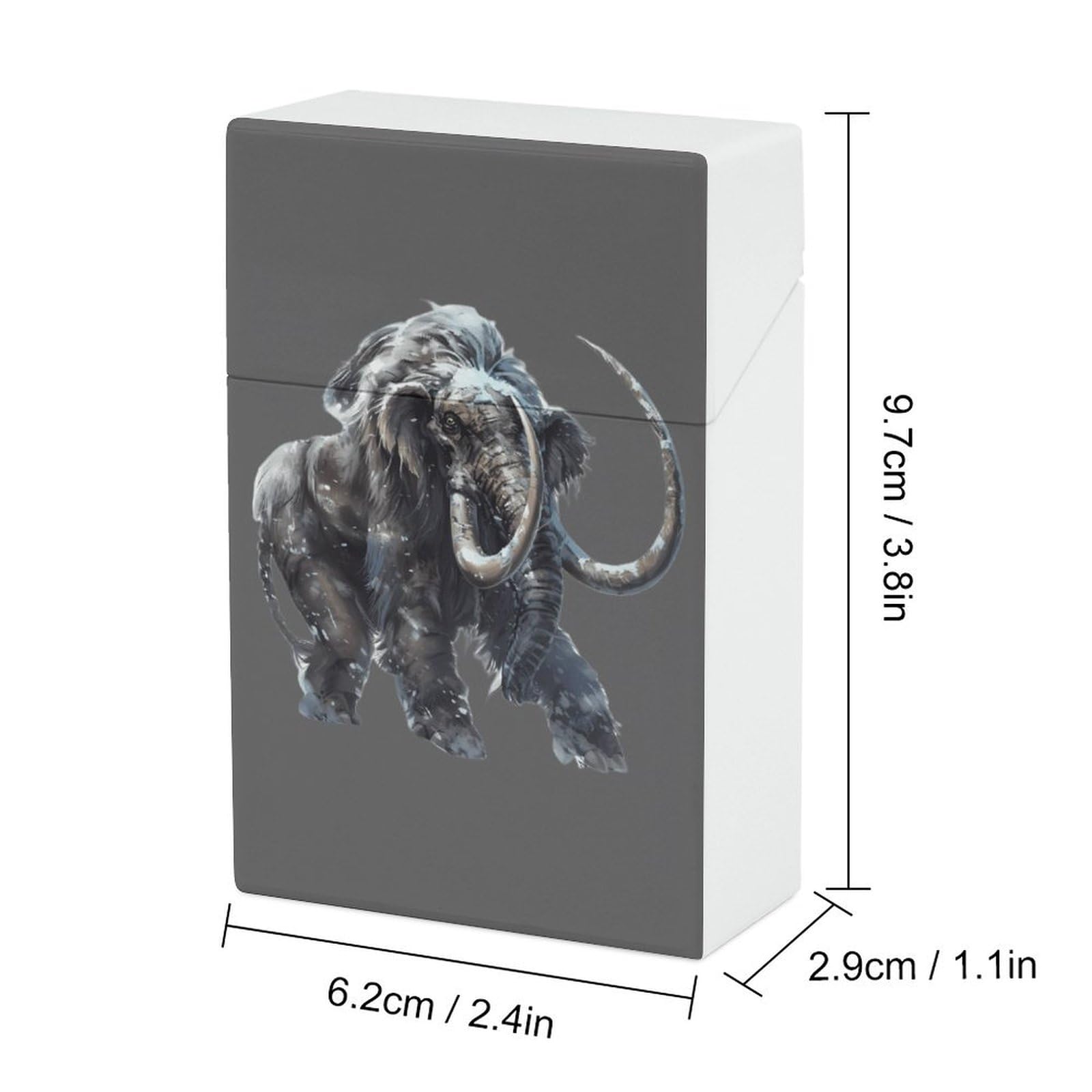 Mammoth Animal Portable Cigarette Case Box Cigarettes Holder Wallet Pocket for Men Women Industrial & Scientific