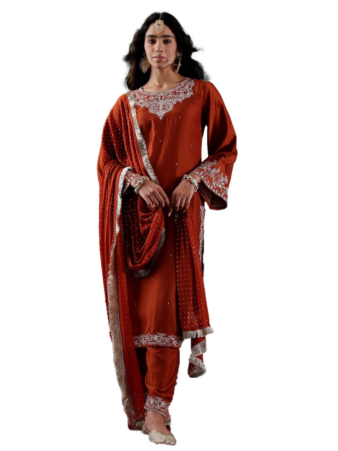 Varanga Women's Cotton Regular Kurta, Kurta Bottom Set With Dupatta Set  Comfortable & Stylish Ethnic Wear For Women