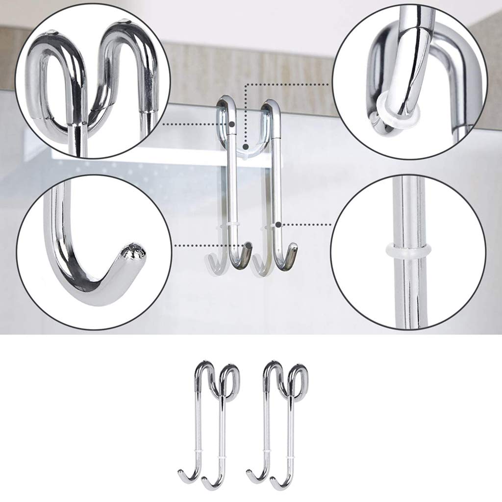 12 In Shower Door Hooks, Towel Hooks For Bathrooms, Shower Hooks For Bathrooms Shower Hooks For Towels Heavy Duty Drilling Free Extended Over Door Towel Hooks For Frameless Glass Shower Door 3 Pack