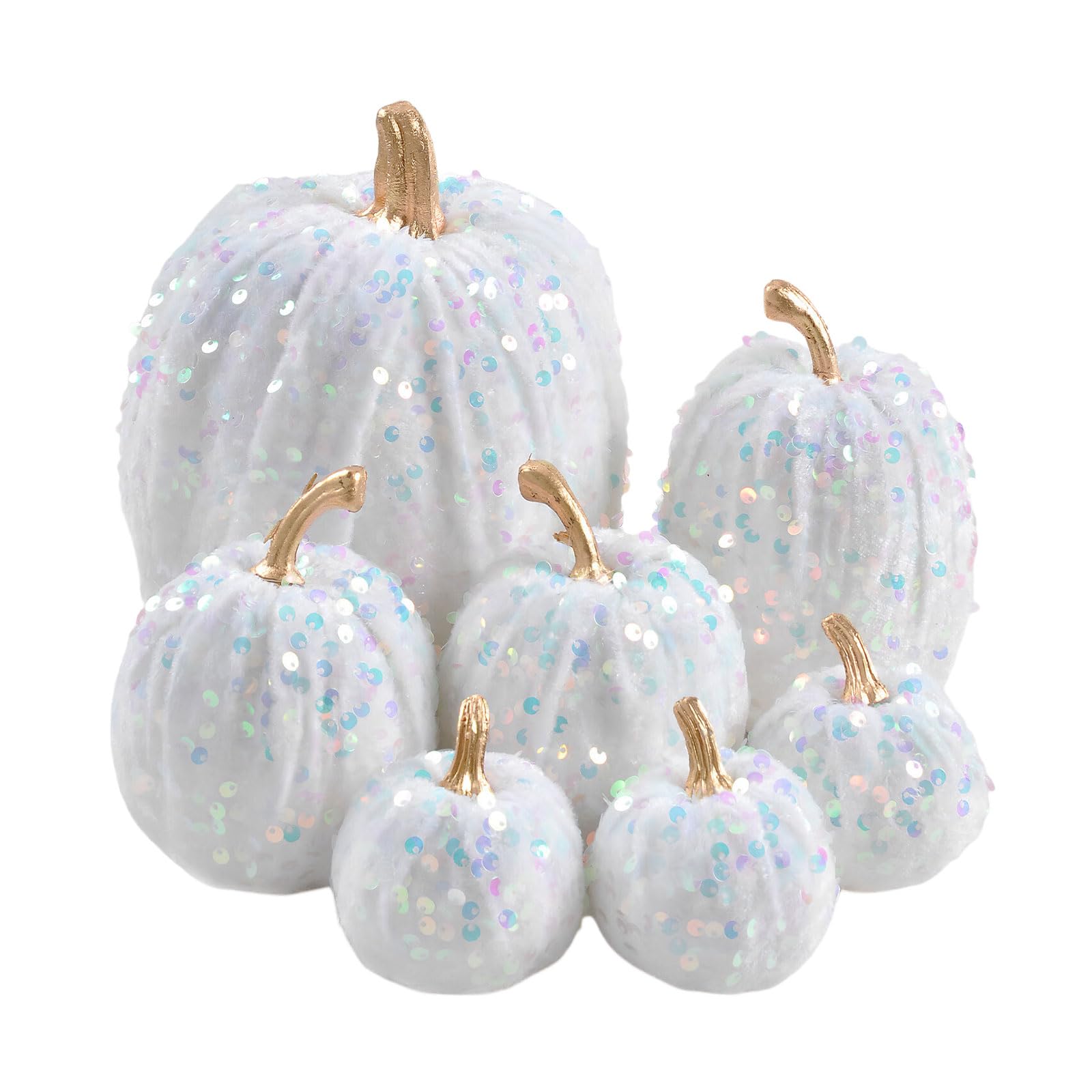 Tsophreniq 7Pcs Realistic Foam Pumpkins Artificial Fall Decors Home Party Embellishments for Table Centerpieces and Harvests Festival Home Party Embellishments