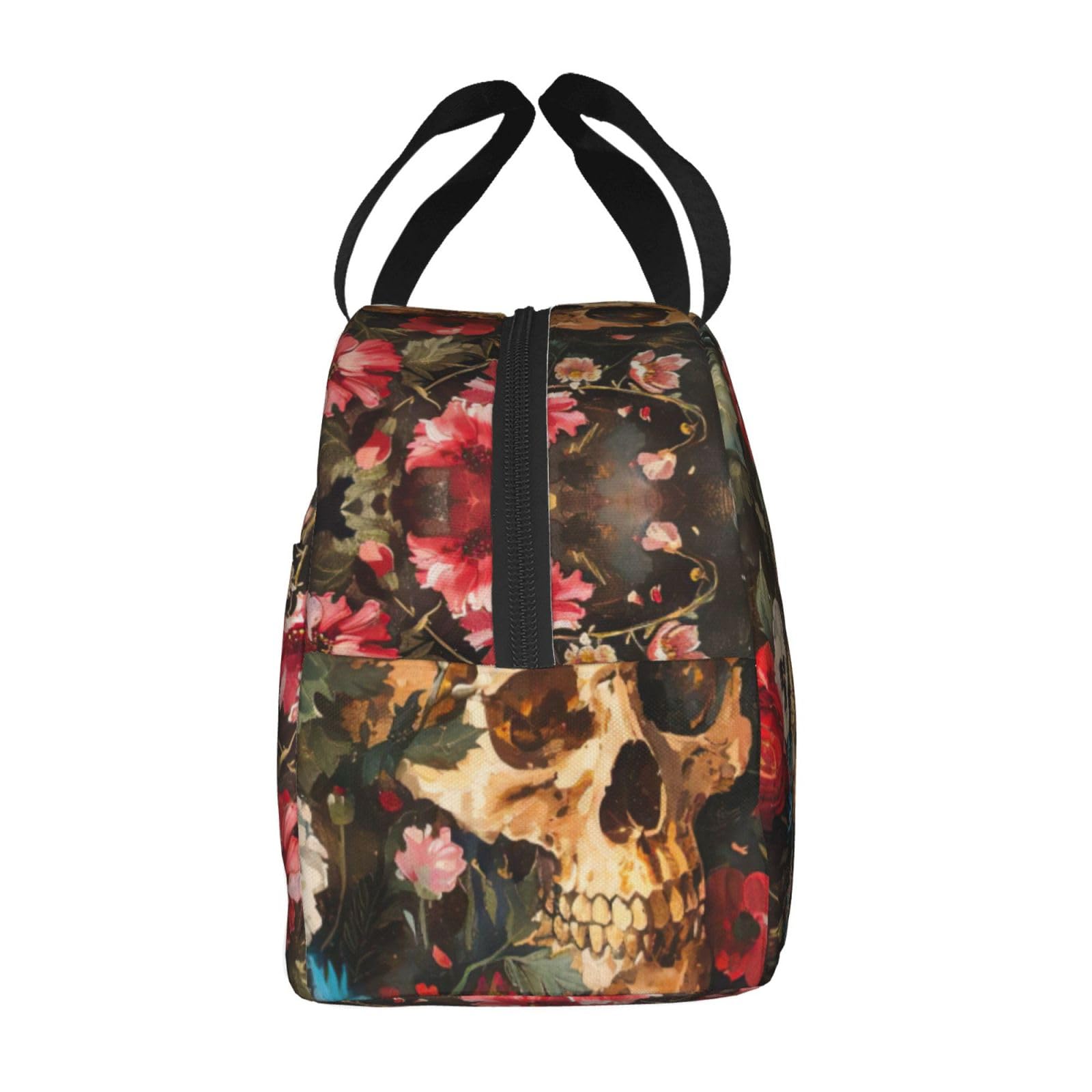 Sacs à lunch isothermes pour femmes, crâne de Satan noir, cercle mystique de la tête de équence, démon ésotérique d'Halloween, sac à bento thermique, reoidisseur de nourriture 1524 Sacs à lunch isothermes pour femmes, crâne de Satan noir, cercle mystique de la tête de équence, démon ésotérique d'Halloween, sac à bento thermique, reoidisseur de nourriture 1524