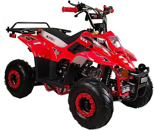 X-PRO ATV de 110 cc para niños y jóvenes, 4 ruedas (borgoña)
