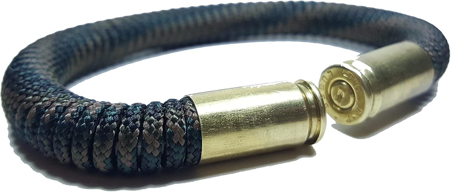Woodland Camo 9mm Tactical Paracord Bullet Bracelet