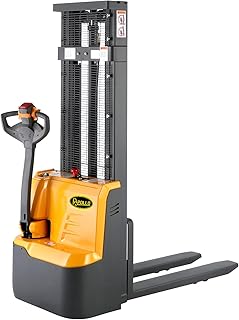 Electric Stacker Lift Pallet Stacker Forklift Material Lifter 3300Lbs Capacity 118inch Max.Lifting Height, Fixed Legs Stacker for EU Pallet