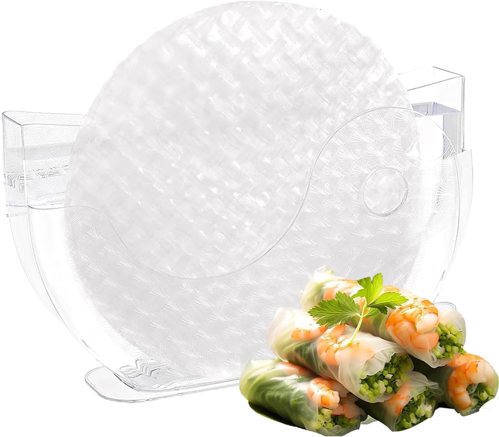 BANU Rice Paper Water Bowl with Side Pocker Holder for