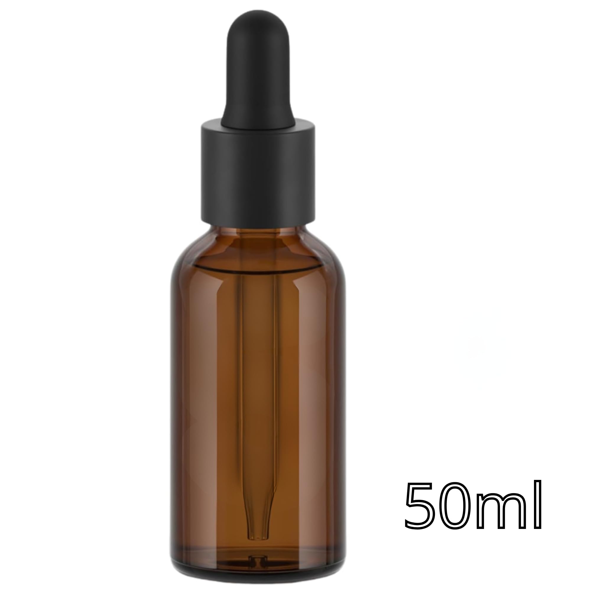 Confezione da 50 flaconi da 50 ml con pipetta – Flaconi contagocce in vetro per olio essenziale, laboratorio, aromaterapia profumo, massaggio, cosmetici, viaggi