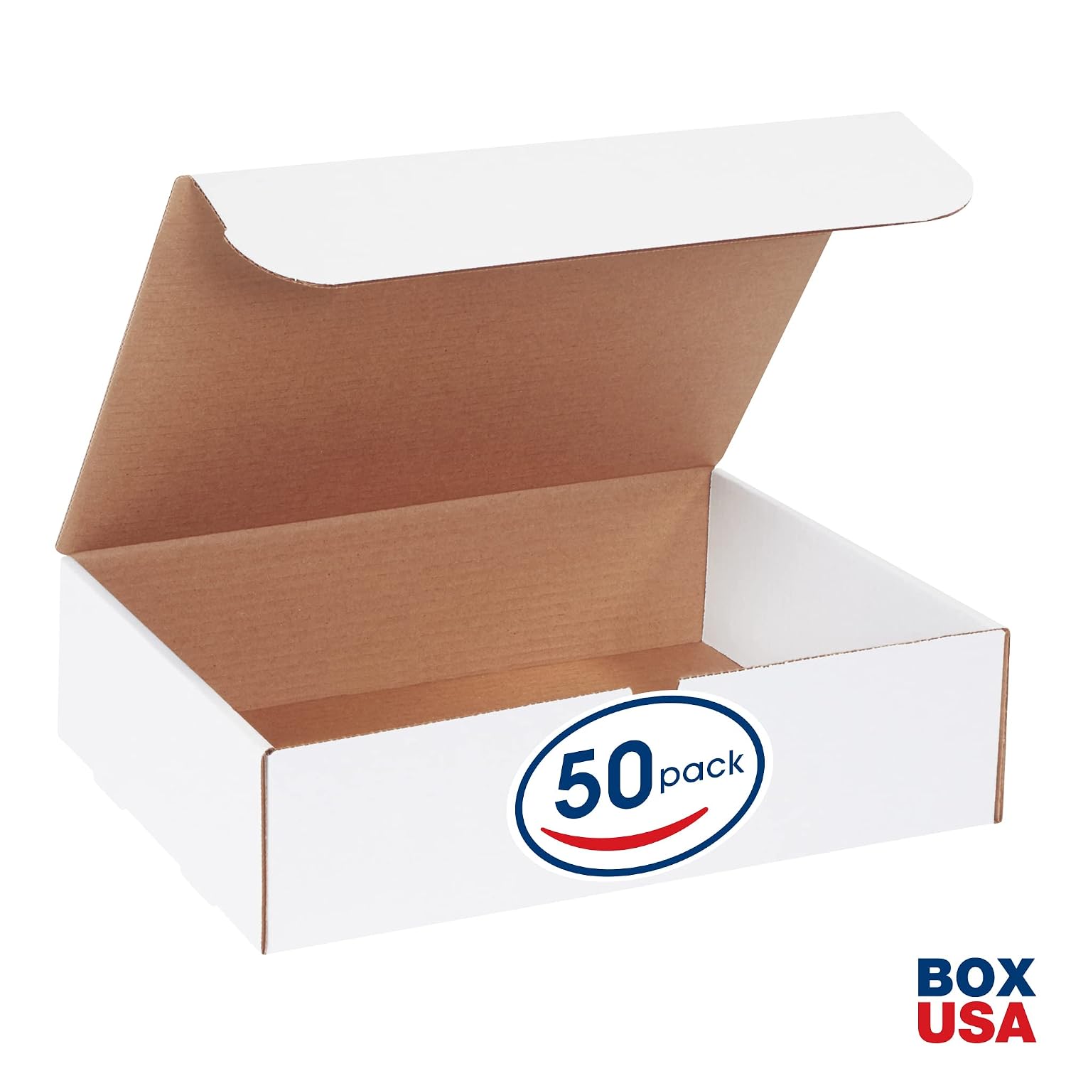 BOX USA BMIBMS1000 15 1/8"L x 11 1/8"W x 4"H, White (Pack of 50)