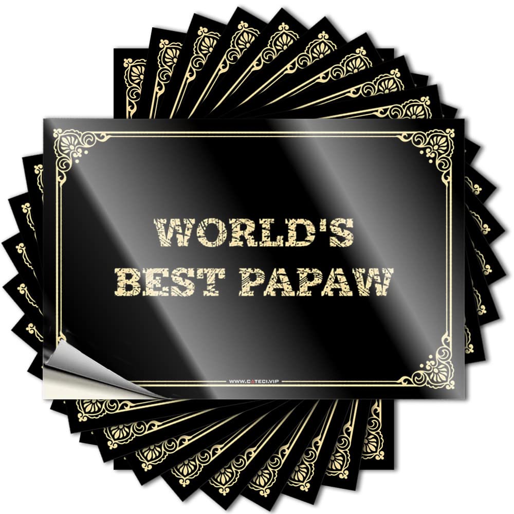 Stuff for Men, Bumper Autumn Bumper World's Best Papaw | Encouraging Waterproof Vinyl Stickers(12X18CM)