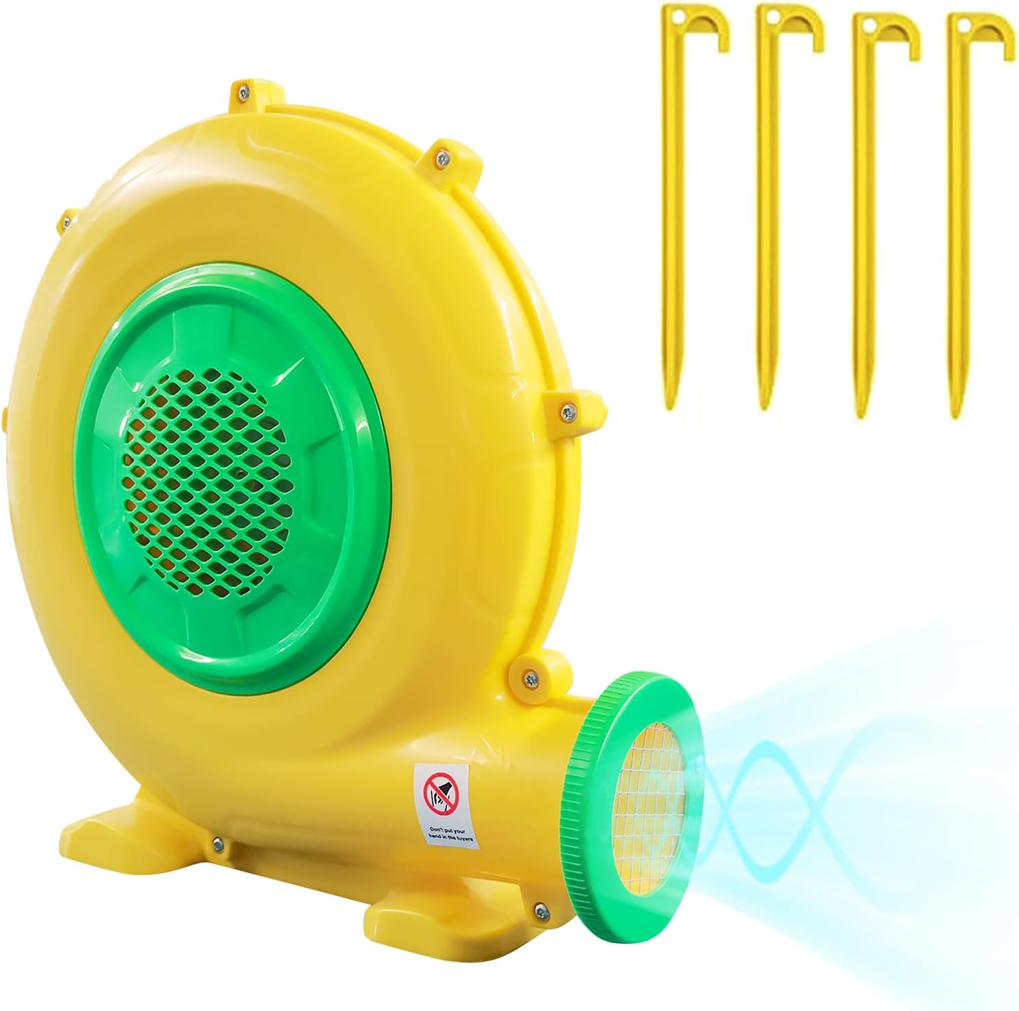 750W Bounce House Blower, Powerful Air Blower for Inflatables, Portable Bubble House Blower Pump Fan for Inflatable Bouncy Castle, Jumper, Water Slide, Leaf Blower Corded(750Watt 1HP)