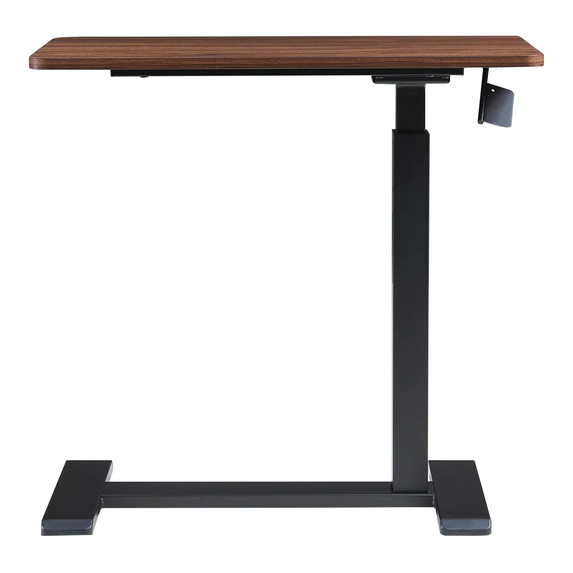 [en.casa] Stehpult höhenverstellbar Klirg Betttisch mit Rollen mobil Beistelltisch 66-92 x 68 x 36 cm Laptoptisch für Homeoffice Stehtisch Walnussoptik/Schwarz