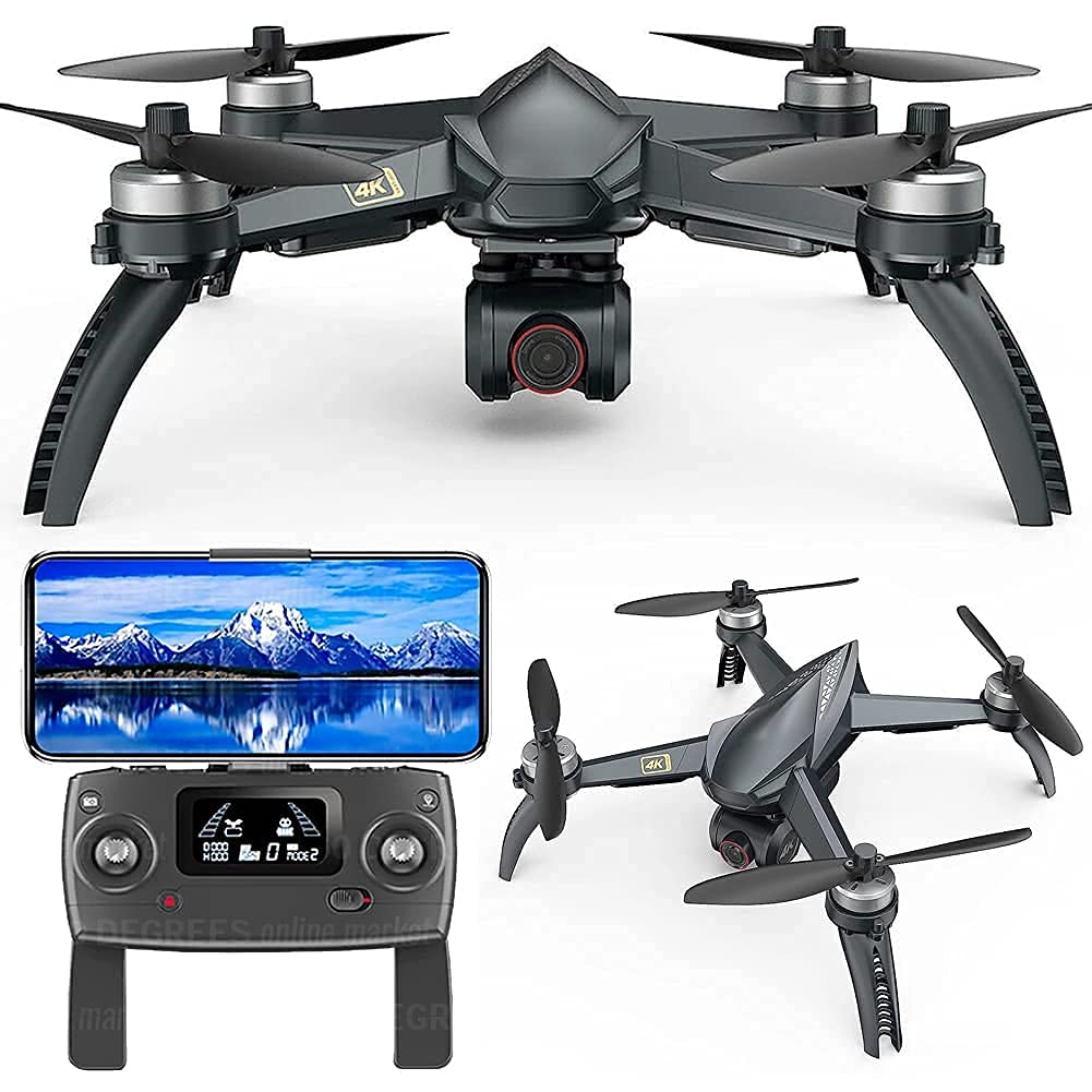 Drone with 4K EIS UHD Camera for Adults, Easy GPS Quadcopter for Beginner with 20 Mins Flight Time, Brushless Motor, 5Ghz FPV Transmission, Auto Return Home, Follow Me And Anti-Sh