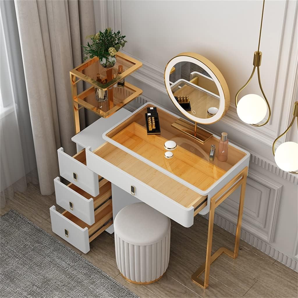 Dressing Table Storage Cabinet Bedroom Furniture Small Solid Wood Dressing Table Vanity Set