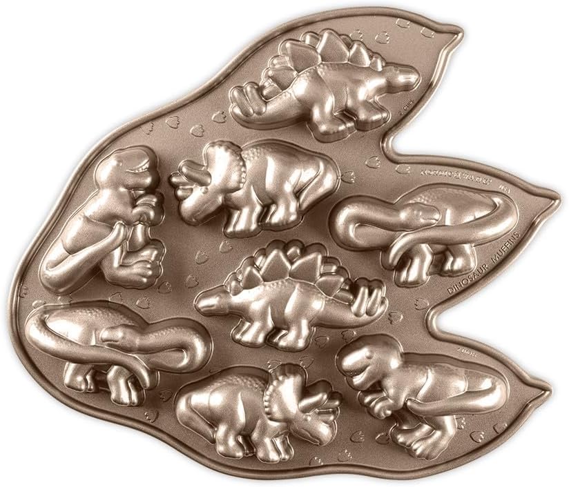 Nordic Ware Dinosaur Cakelet, 3 Cups, Toffee