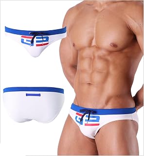 Sunga Homens Briefs de natação dos homens Swim Trunks Asiáticas Apertado Swimwear Swimsuit Repelente de água Homens Homem Praia Curto Surfing Suit Precas (Color : BGE, Size : L)