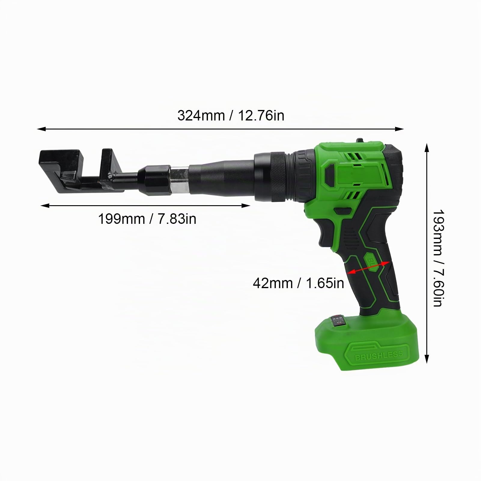 Pince à Sertir pour Goujon Métallique électrique, Pince à Riveter pour Cloison Séparation 21V Outils pour Cloisons SèChes, Pince à Poinçonner Portable, Rétraction Automatique Tige