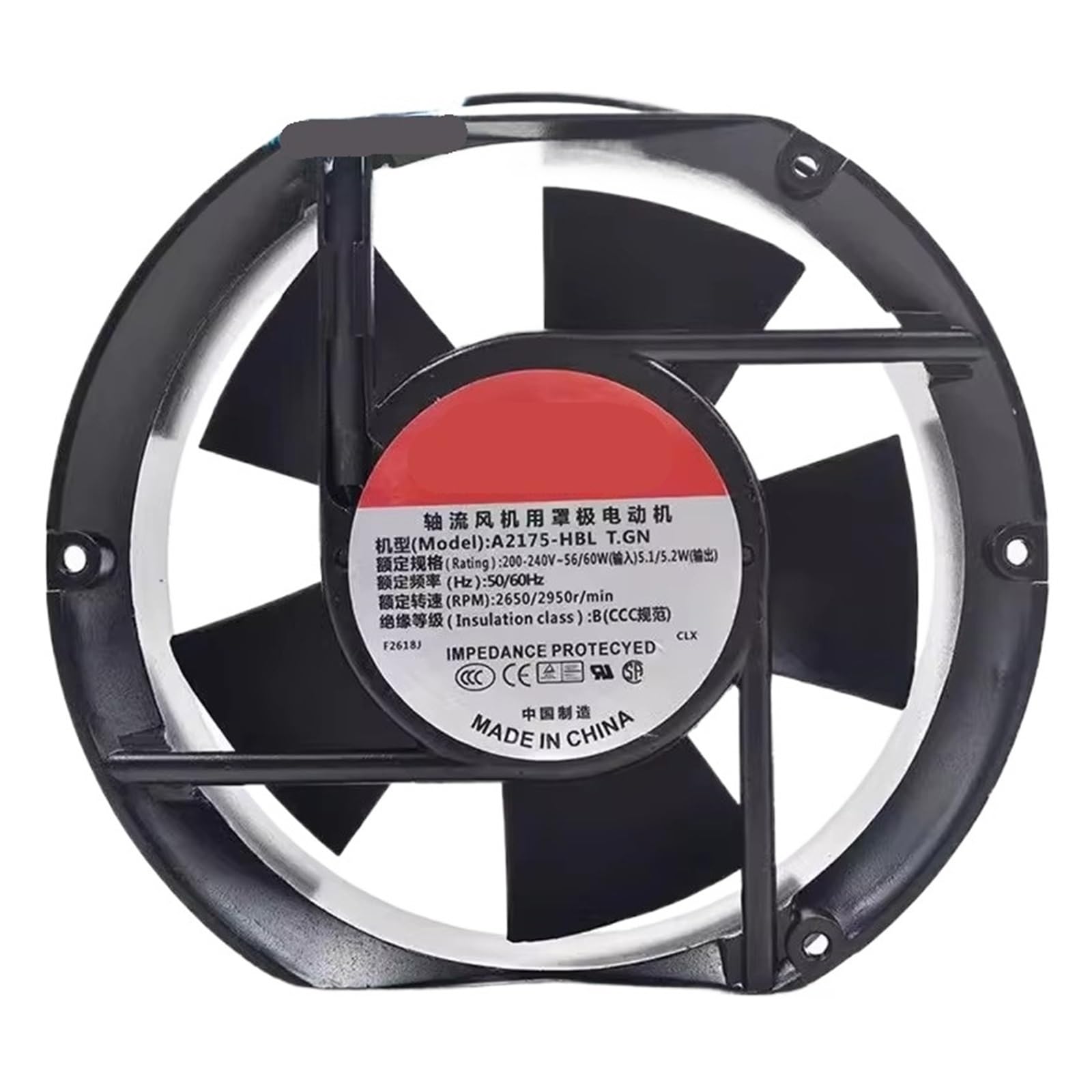 LZIKKGKI A2175-HBL TC.GN 172 * 150 * 51MM 17CM 220V-240V Double ball bearing Cooling Fan