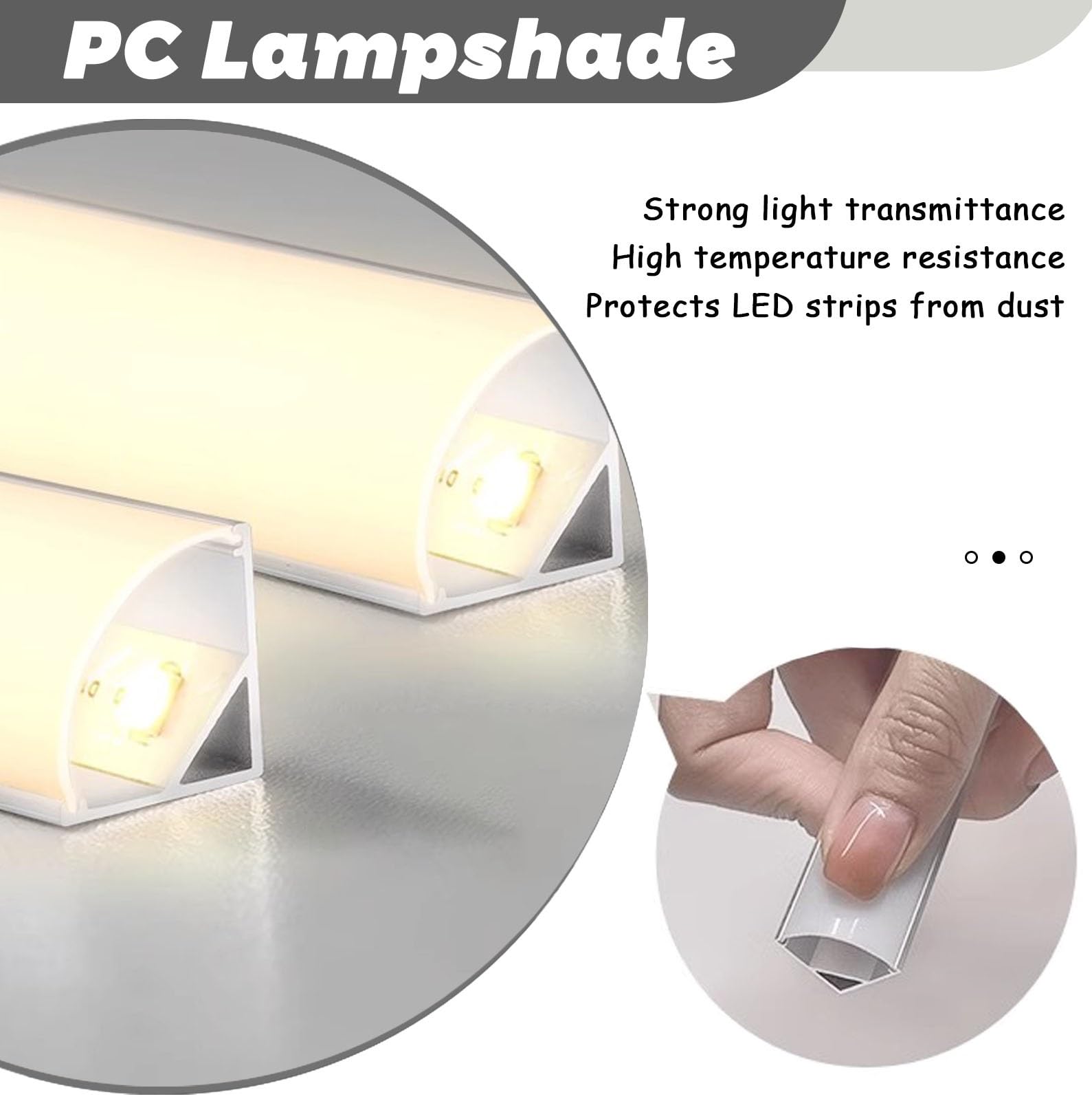 Led Profile Profil Aluminiowy LED 1 M - Opakowanie 6/10/20 Sztuk, Dyfuzor Kanału Świetlnego Taśmy LED 16x16 Mm z Przezroczystą Osłoną, Oświetlenie Kinkietowe w Kształcie Litery V z Zaślepkami(3.3ft- 6