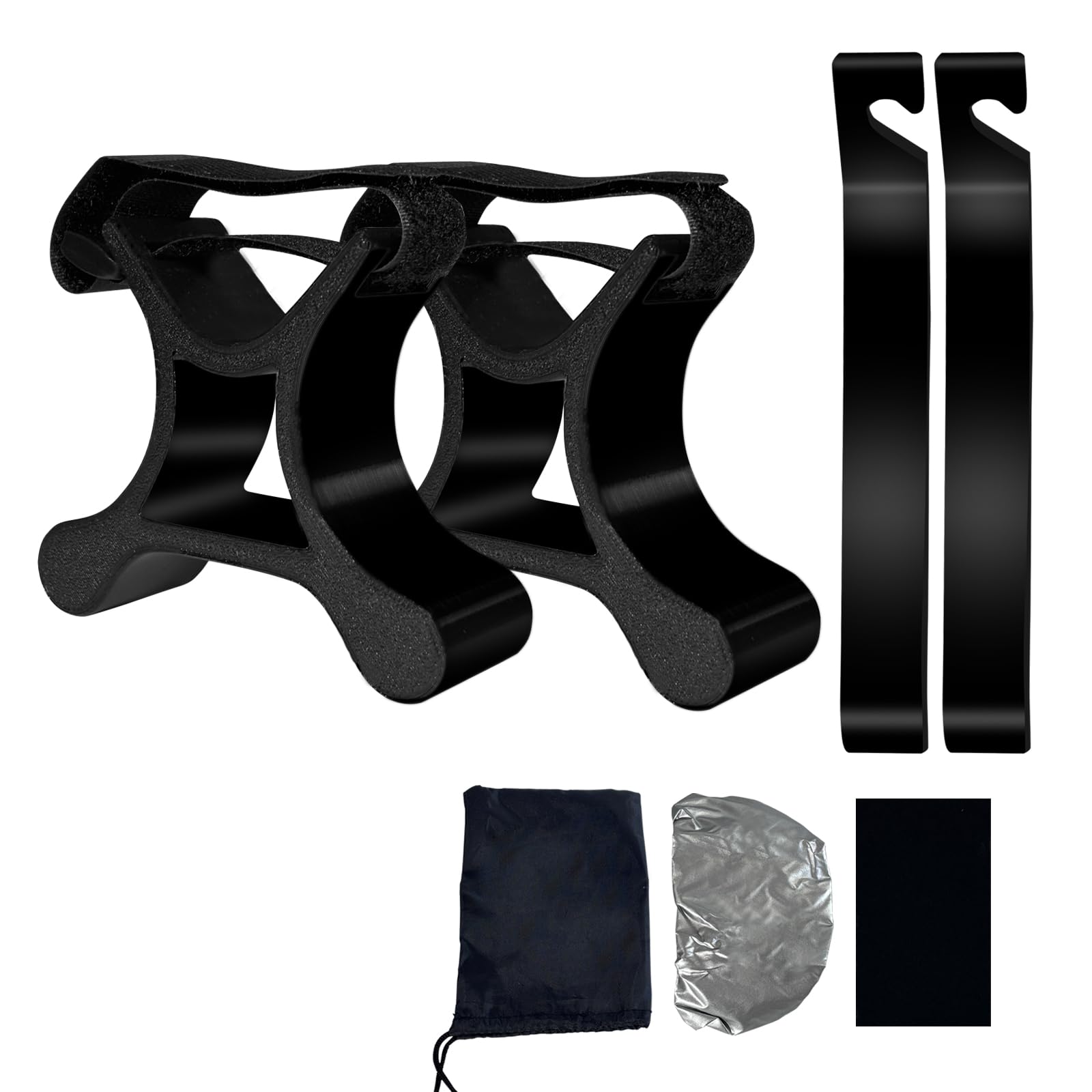 Portable Bike Repair Kit -- Magic Patch Maintenance Bracket for Bicycles, eBikes & Mountain Bikes, Tire Pry Bar, Waterproof Seat Cover, Carrying Case, Absorbent Cloth -- Compact Emergency Tool Set for Roadside & Home Repair