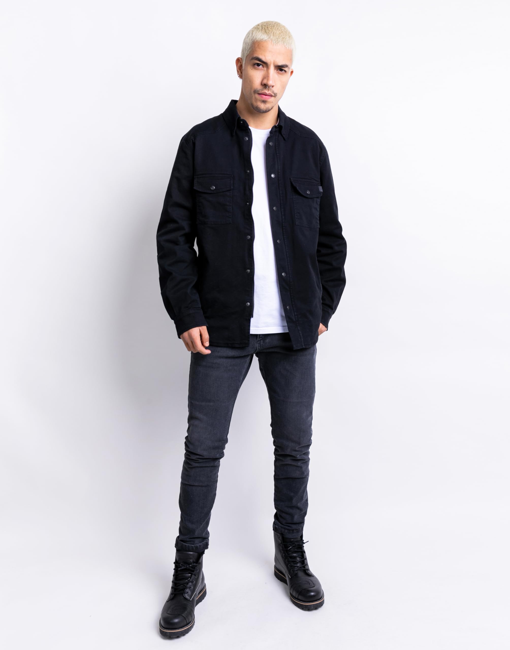 John Doe Pioneer - Monolayer | CE - Zertifizierung AAA | Motorradhose | Atmungsaktiv | Motorrad Jeans | Denim Jeans mit Stretch | Mit Protektoren