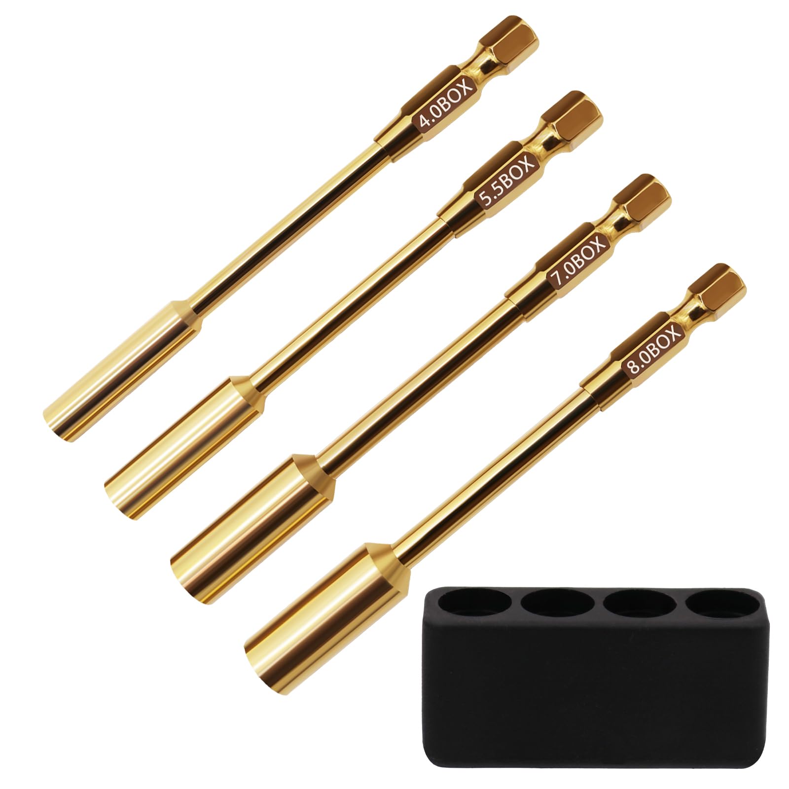 Amazon | 4.0mm 5.5mm 7.0mm 8.0mm 六角ナットドライバーヘッド 1/4