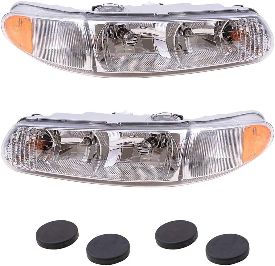 Brock Headlight for 1997-2005 Century w/Corner Light for 1997-2004 Regal 19244639 Set GM2502182