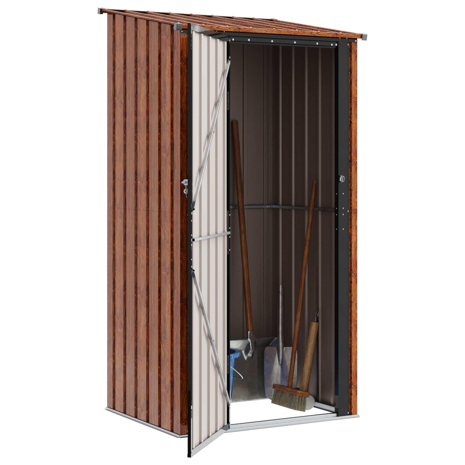vidaXL Cabanons de Jardin Marron 103 x 86 x 200 cm Métал