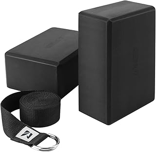Reehut Yoga Blocks 1-PC/ 2-PC,High Density EVA Foam Blocks to Support and Deepen Poses, Improve Strength and Aid Balance and Flexibility - Lightweight, Odor Resistant