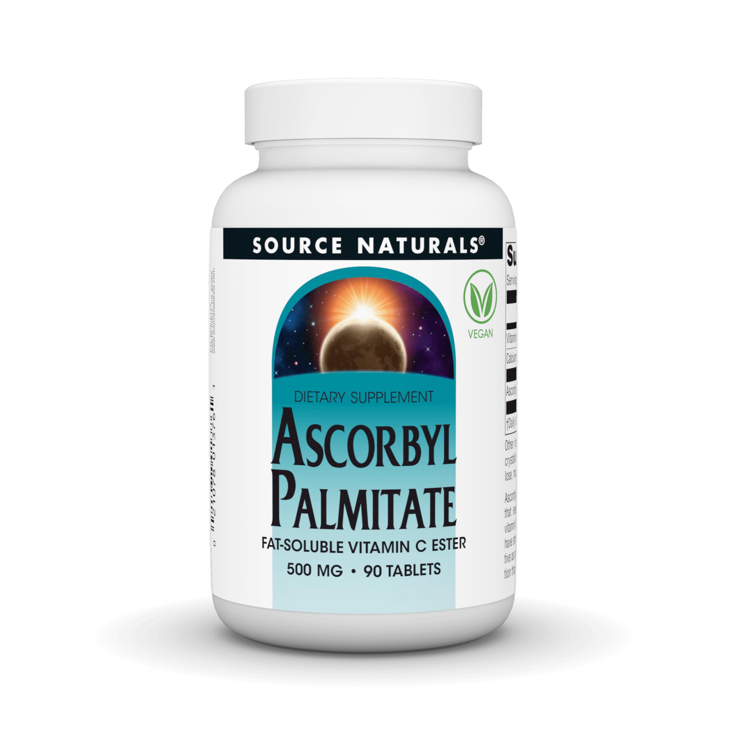 Source Naturals Ascorbyl Palmitate, 500 mg - 90 Vegan Tablets 90 Count (Pack of 1)