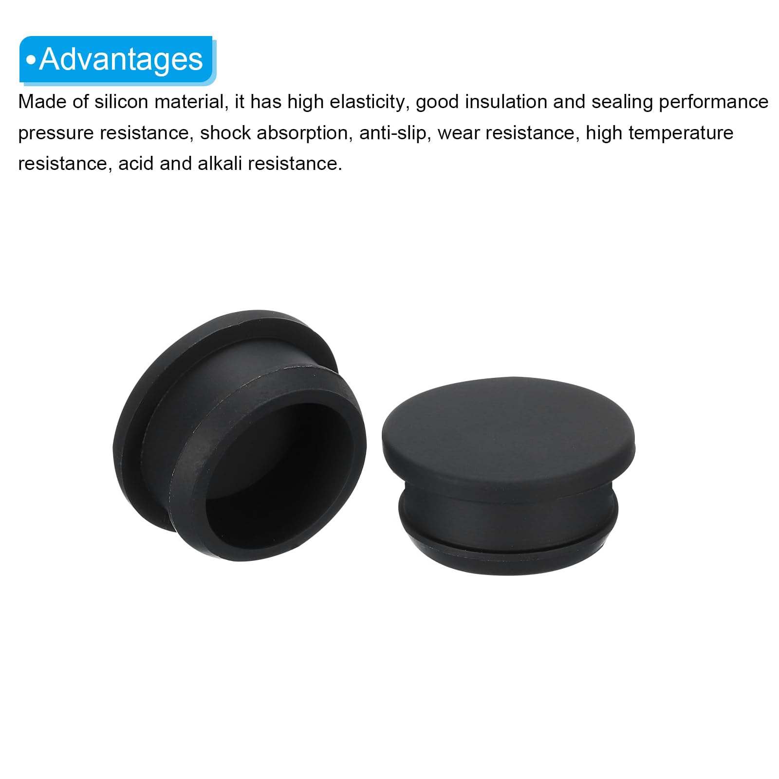TA-VIGOR 5Pcs Silicone Snap in Locking Hole Plugs, 28mm Diameter Hole Stoppers - Image 4