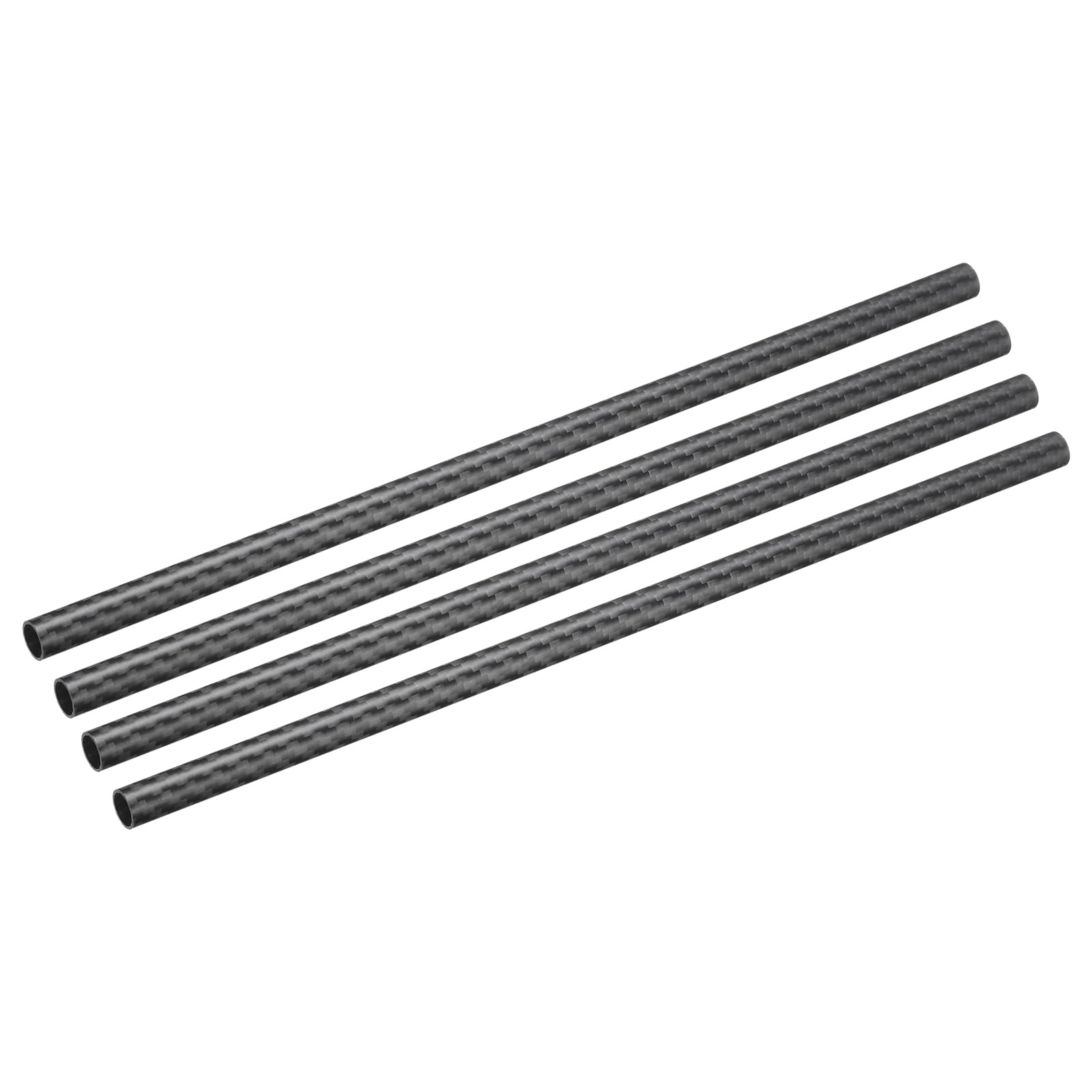 QUARKZMAN 4Pcs Tubes en Fibre de Carbone 10 x 12 x 330mm Surface Mate Tige en Carbone Enroulée en 3K pour avion RC, Quadricoptère, Multicoptère