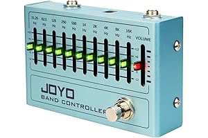 JOYO 10-Band Graphic Equalizer Pedal R-12 for Electric Guitar and Bass