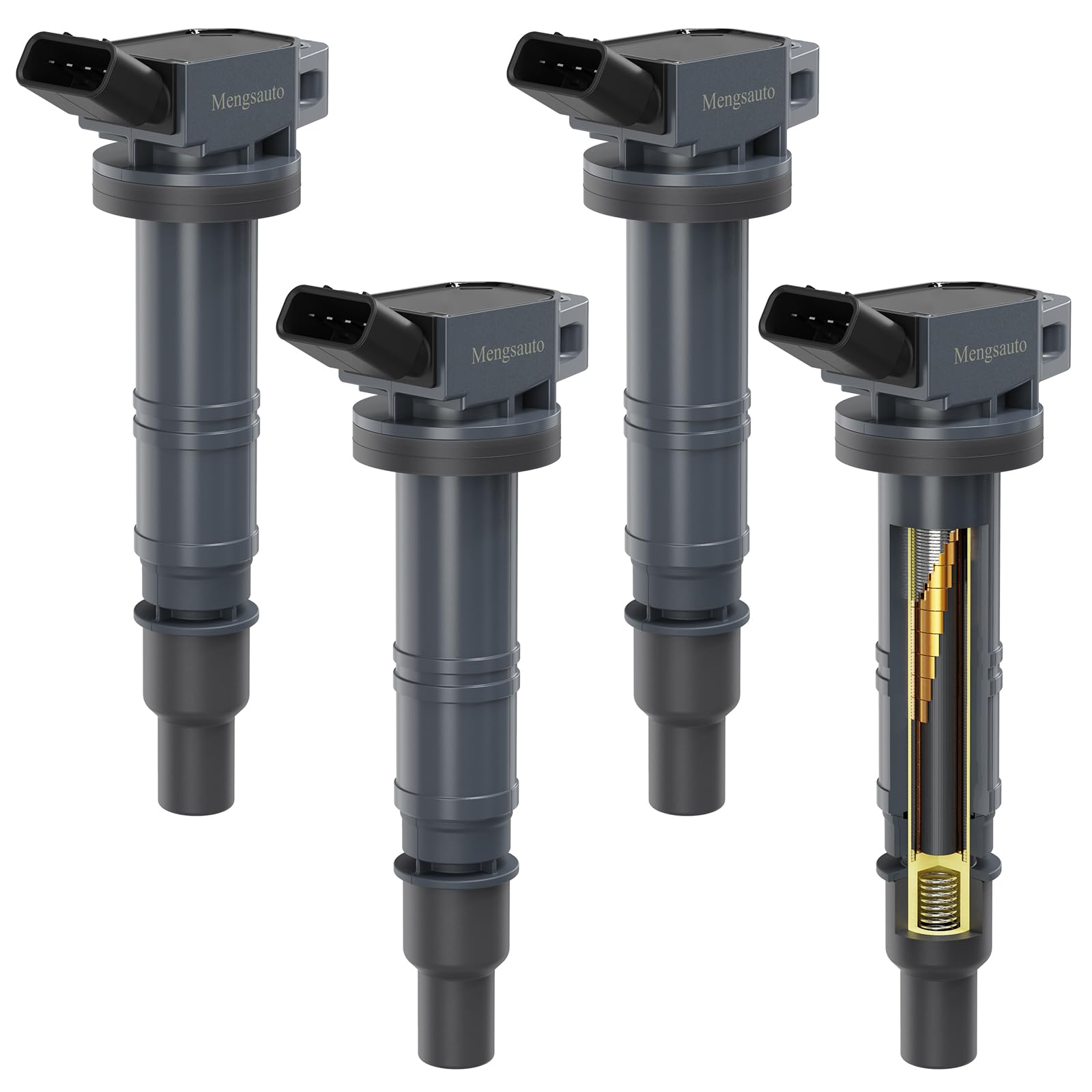 Kintop_coilparts 4-Pack Ignition Coils For Toyota 4Runner Tacoma Tundra Camry Solara – 2.4L 4.0L – 1 Year Warranty - View #2