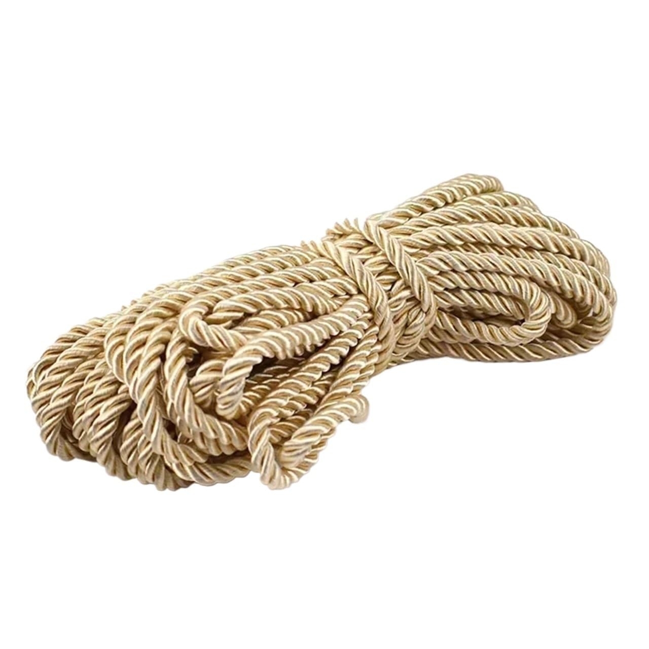 Twisted Cotton Cord 10/20M 5mm 3 Shares Twisted Cotton Nylon Cords Colorful DIY Craft Braided Decoration Rope Drawstring