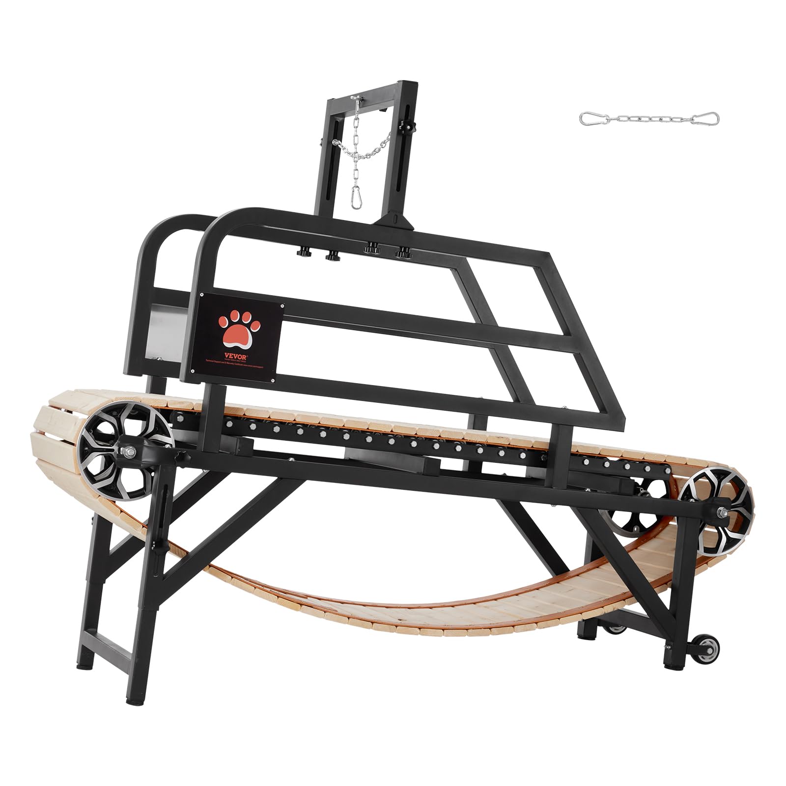 VEVOR Cinta de Correr para Perros Medianos de 175 x 51 x 130 cm Capacidad de Carga de 100 kg Máquina para Correr para Perros con Rampas Ajustables, Equipo de Ejercicio para Perros Medianos, Negro