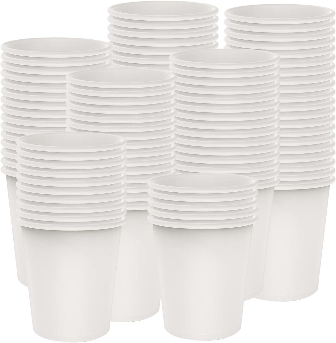 Hulless 200 Pcs 8 Oz Disposable Paper Cups Beverage Drinking Cup Paper Coffee Cups, for Hot,Cold Beverages, Water, Juice, Coffee, Tea, Picnic and Party