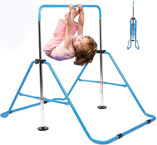 Barra de gimnasia para niños, equipo de gimnasia para el hogar, altura ajustable, barra de entrenamiento de gimnasia, artículos de gimnasia para