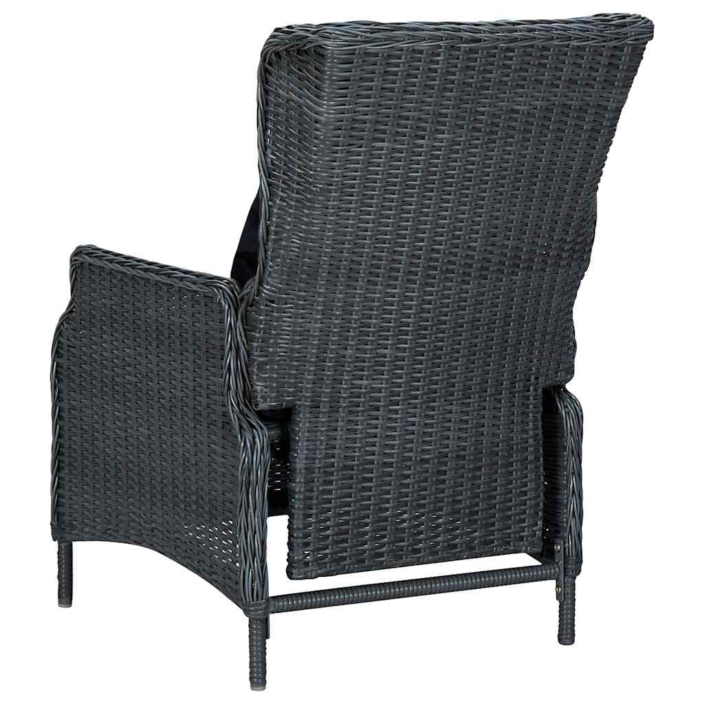Rattan PE z poduszkami do ogrodu balkonu patio szary 145.2 cm