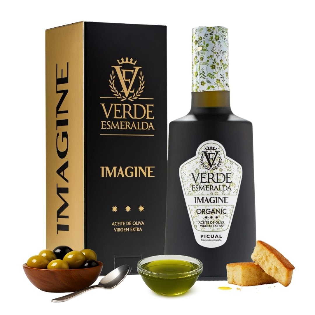 Verde Esmeralda Aceite de Oliva Virgen Extra Picual Imagine – Edición Especial España-Jaén, 500ml | AOVE monovarietal filtrado Sierra de Cazorla, afrutado intenso, oliva verde, tomate y almendra — view 8