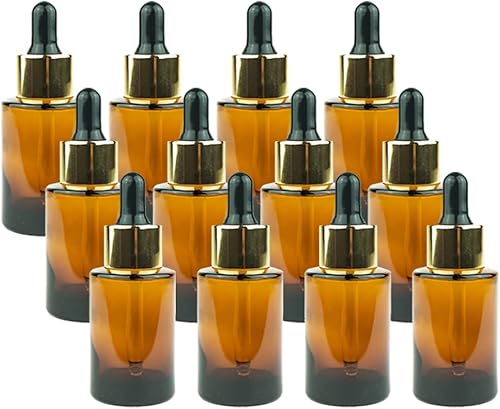 Nature Packaged Botella con cuentagotas de vidrio ámbar de 1 oz, botellas de tintura de vidrio, goteros para aceites esenciales y líquidos, botellas