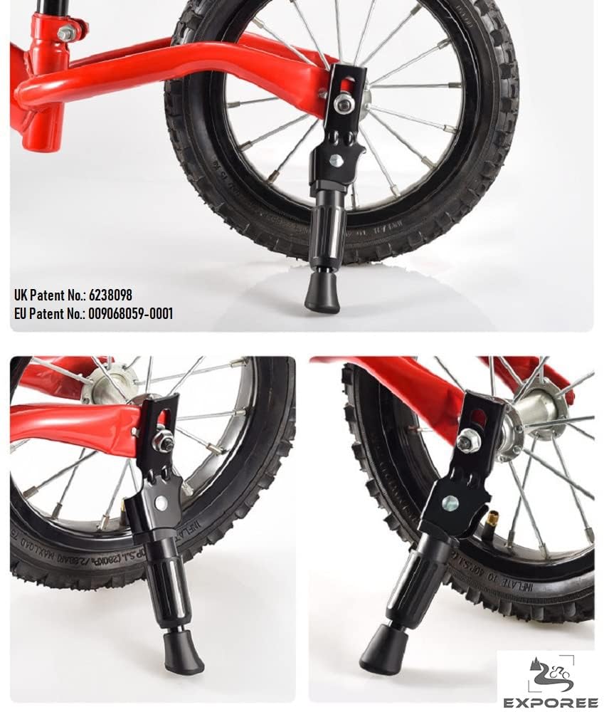 Cavalletto Bici 12~20 Pollici Bambini Bici Laterale Singolo Portabiciclette per Bicicletta 12'' 14" 16" 18" 20"