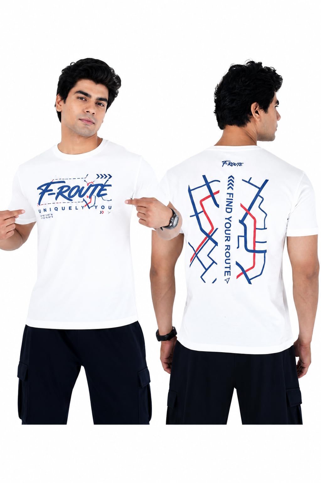 Men's Graphic Printed Cotton T-Shirt | Round Neck | Half Sleeve | Regular Fit | White | Soft Breathable Cotton Casual T-Shirt | Comfortable Everyday Wear | Stylish Printed Tee for Men-picture-32
