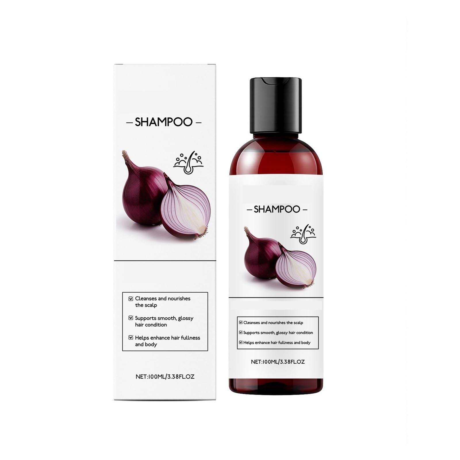Champú voluminizador de cebolla roja | Mantiene la humedad del cabello y mejora el confort.(2pcs)