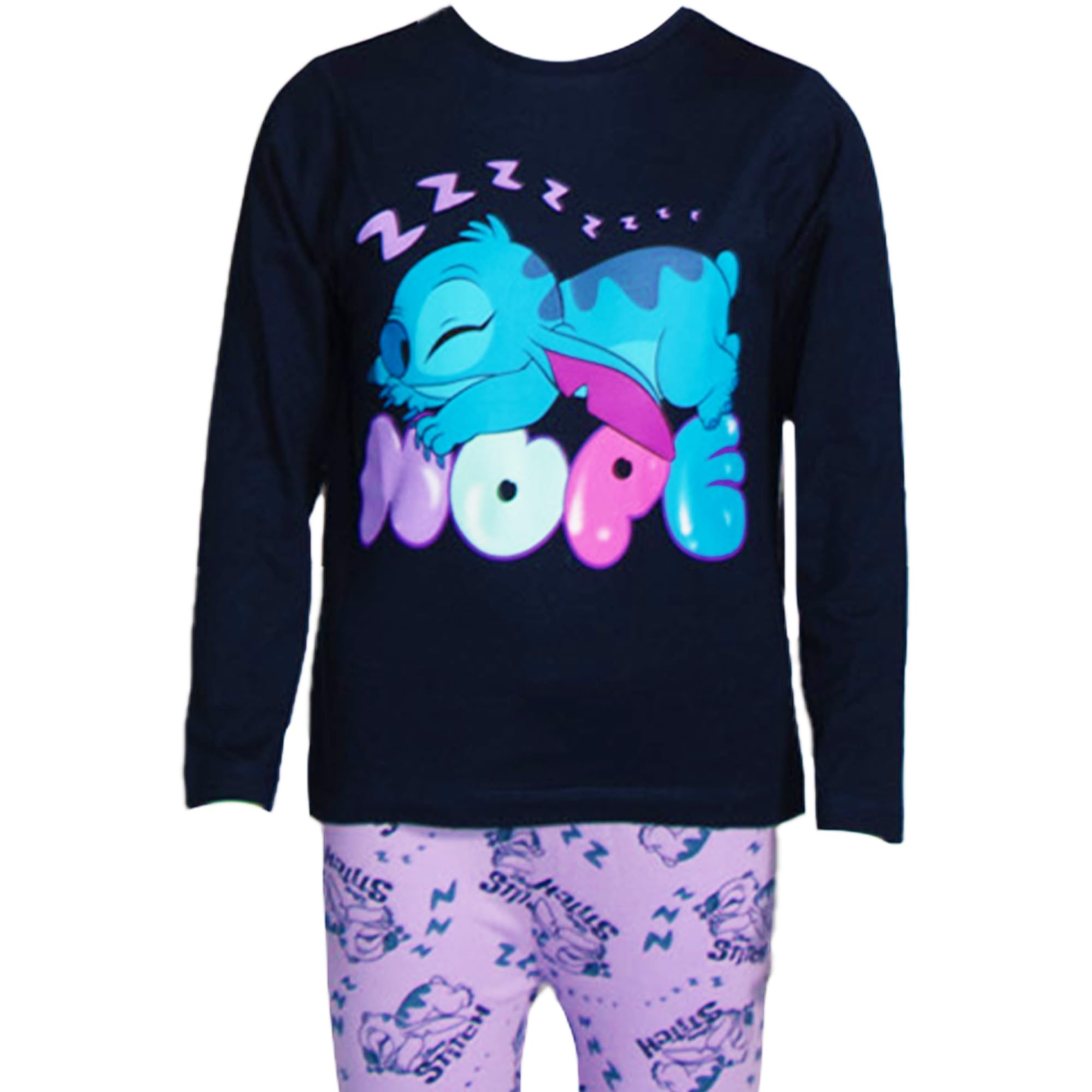Disney Stitch - Conjunto de pijama para niños, tallas de 13 a 14 años, Diseño de puntada, 13-14 años
