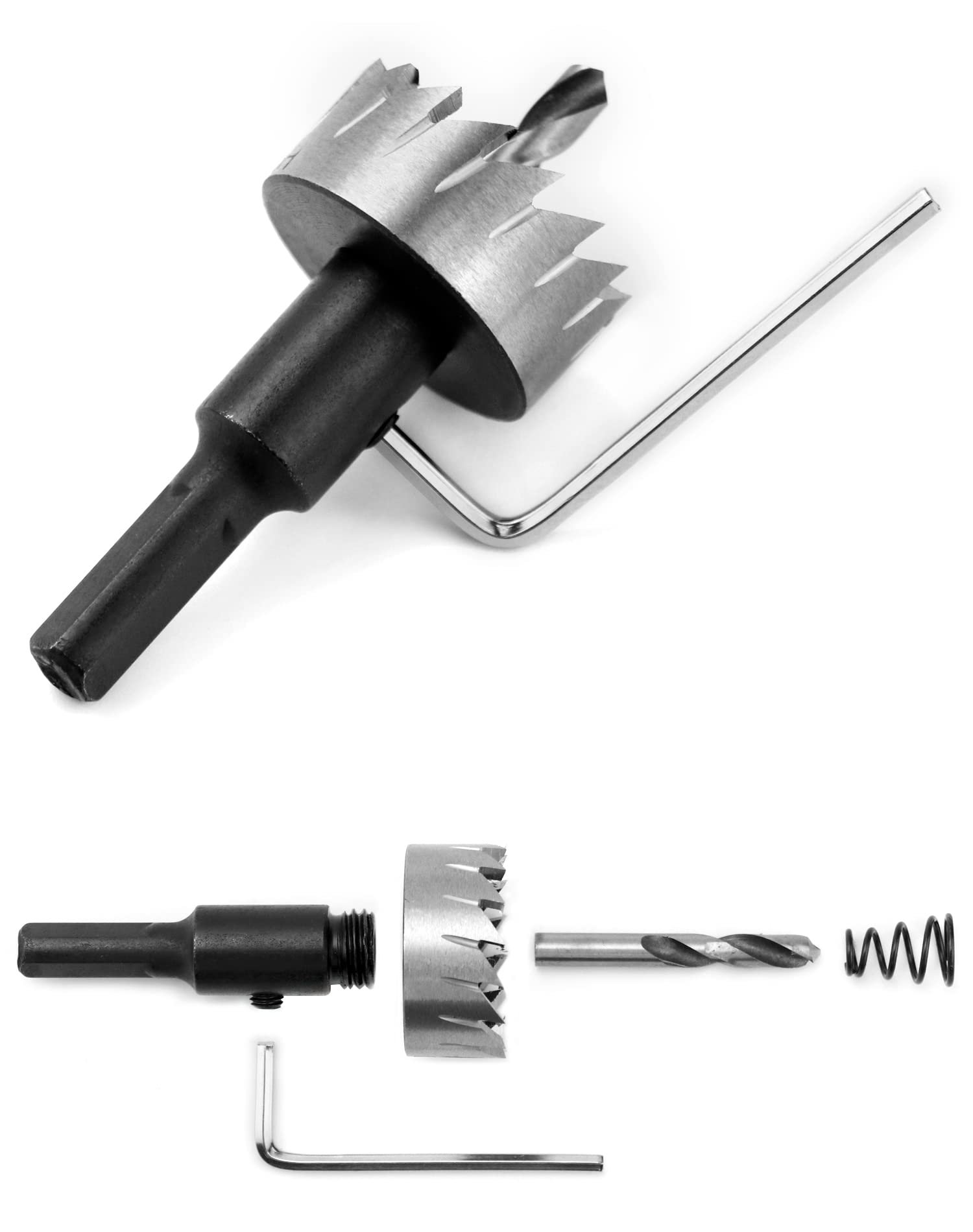 Coffret Scie Cloche, 5PCS Scie Trépan En HSS Cobalt 16/18,5/20/25/30mm, Scie Cloche En Acier Haute Vitesse Alliage, Acier, Acier Inoxydable, Approprié Au Bois, Plastique, Métal