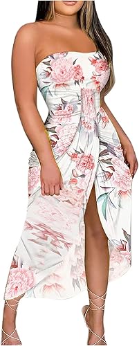 Wiyuqeen Vestidos de mujer de verano 2023, lindos vestidos de fiesta altos y bajos, sexy, para invitada de boda, vestido de tubo de retazos casuales