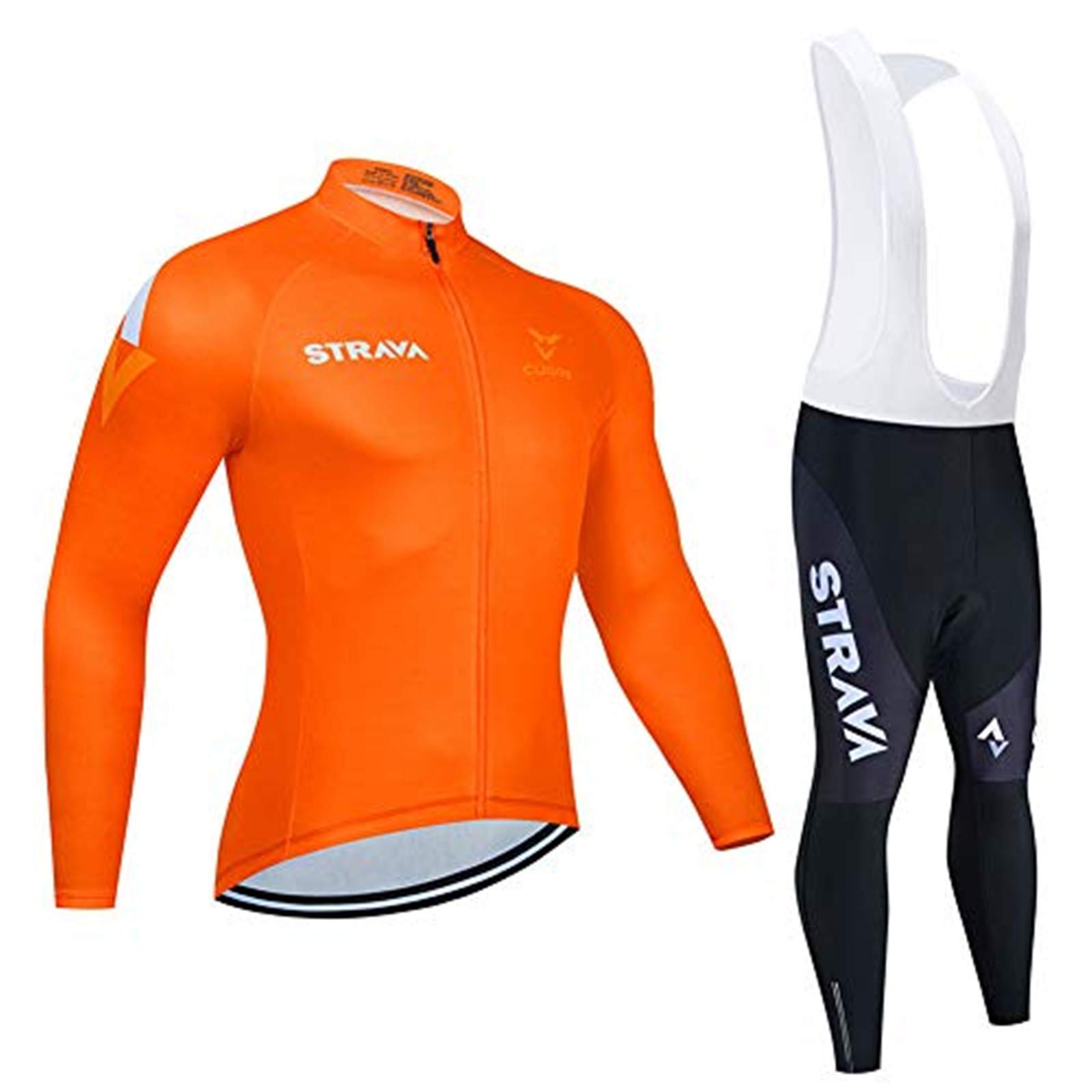 Męska koszulka kolarska, garnitur górskie górne części rowerowe szybkoschnące oddychająca koszulka rower górski MTB wyścigi rowerowe ubrania 5D żelowe wyściełane (pomarańczowy 2,3XL)