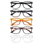 WINTOO Blue Light Glasses for Woman Men | 99% Blue Light Blocking Glasses for Computer Gaming TV Phone Screen Square Frame | Anti Eyestrain & UV Glare Protection - 5 Pair