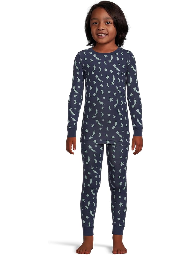 Navy Hanna Andersson Long John Pajama Set in HannaSoft™ (Infant/Toddler/Little Kid/Big Kid)
