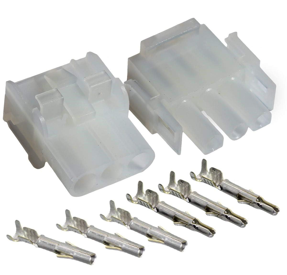 Aputoxz 3 Match Set 3-Pin Wire Connector with 14-20 AWG, 2.13mm Diameter, Latch Lock, MLX™ Technology for Automotive, Industrial, and Telecommunications