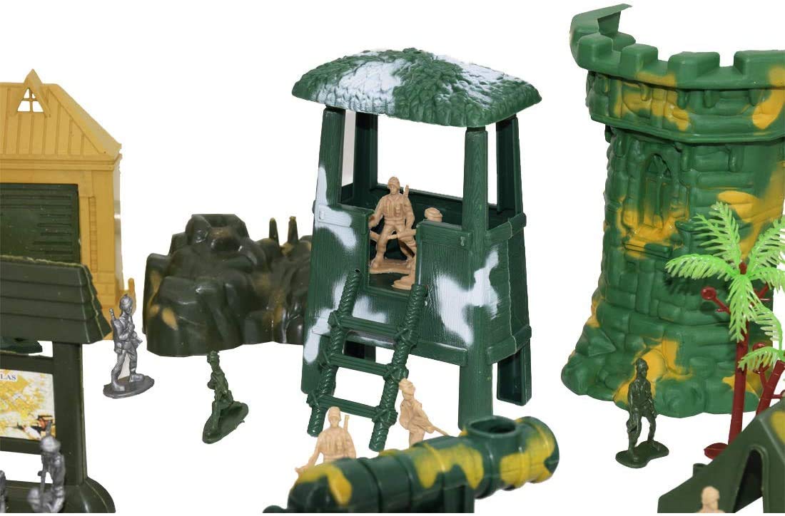 deAO 303 Pièces Set de Jeu Militaire Sac Rangement et Accessoires Bataille